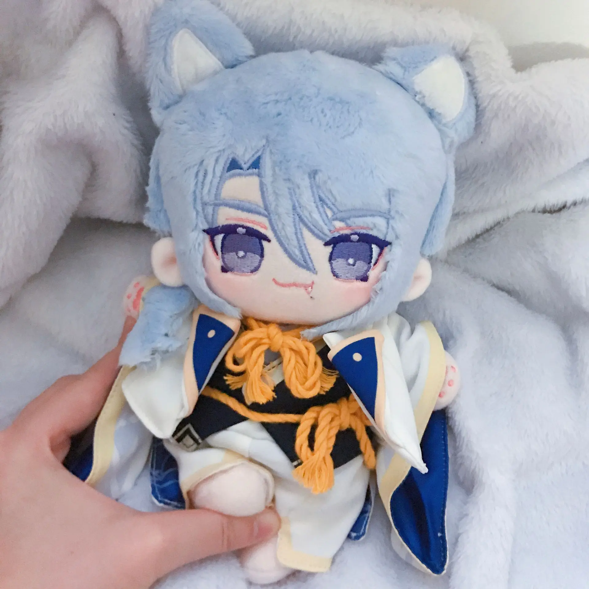 

Pre-sale Limit Genshin Impact Kamisato Ayato Ayaka Fox Body 20cm Plush Doll With Clothes Costume Outfit Toy Anime Cute Gift