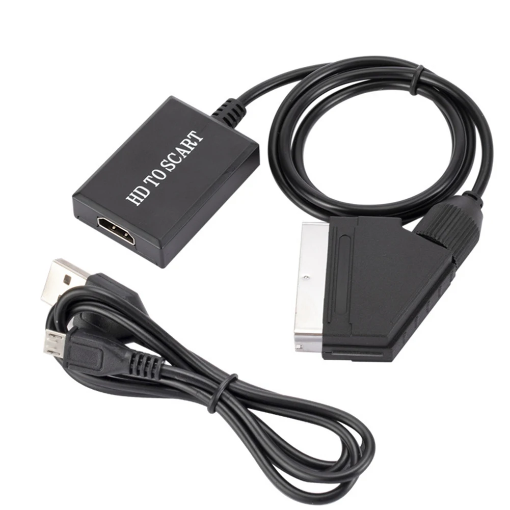 HDMI-совместимый кабель Scart портативный 720P / 1080P видео аудио адаптер