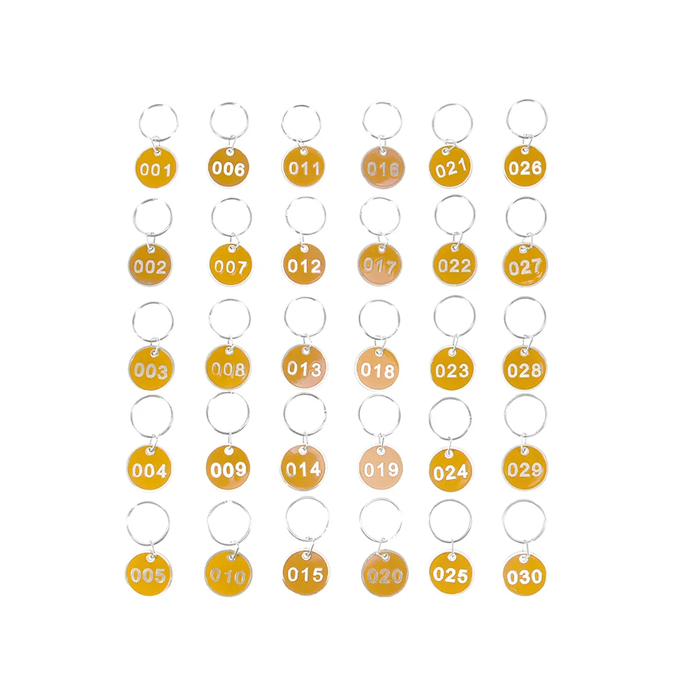 

1 Набор, алюминиевые бирки для хранения, металлические номерные таблички, идентификационные бирки для багажа, бирки для ключей (желтые, номе...