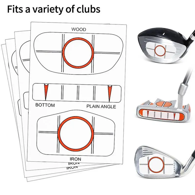 

Golf Impact Tape Set Golf Strike Stickers for Position Detection and Putting Practice Useful Training Aid Improve Swing Accuracy