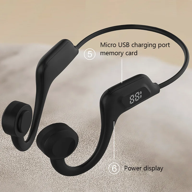 

Handsfree Earbuds Wireless Air Conduction Bluetooth Earphones Sports Bluetooth Headset Not Bone Conduction Headphones with Mic