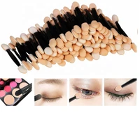 100pcs disposable eyeshadow brush dual sided sponge nylon sets kits eye shadow brushes makeup cosmetic applicator