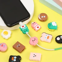 1pc silicone cable bite data line protector charging cable cover wire cord protectors tube cable winder cover protective case