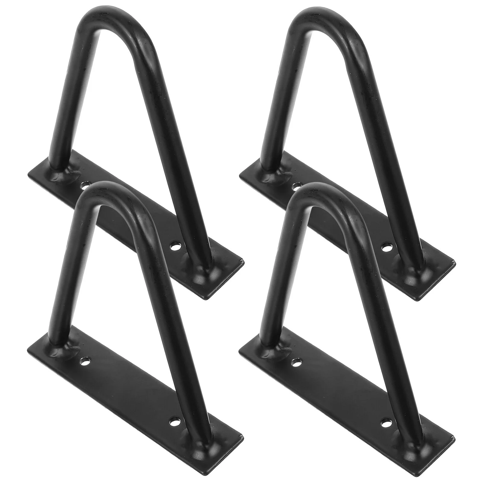 

4 Pcs Counter Desk Legs Furniture Black Hair Clips Chair Hairpin Metal End Table Coffee