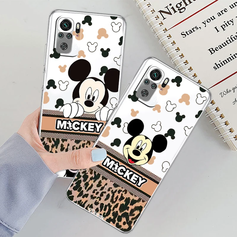 

Luxury Mickey Minnie Cute cool For Xiaomi Redmi K50 K40 Gaming 10 10C 9AT 9A 9C 9T 8 7A 6A 5 4X Transparent Phone Case Cover