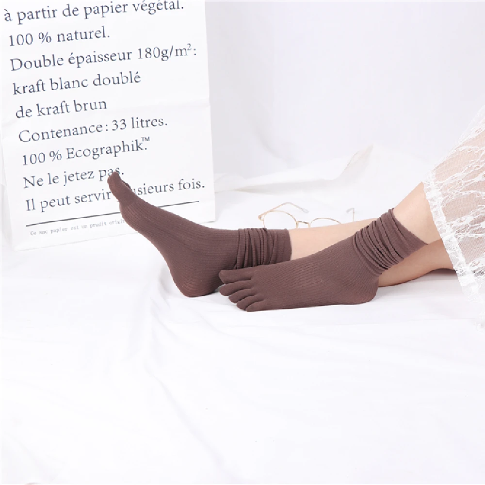 Женские новые модные летние весенние удобные бархатные носки с пятью пальцами