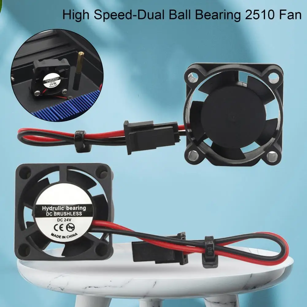 

Convenient 2Pcs Reliable Reliable Mini Cooling Fan Standard Mini Cooling Fan Double Ball Bearing for Workshop