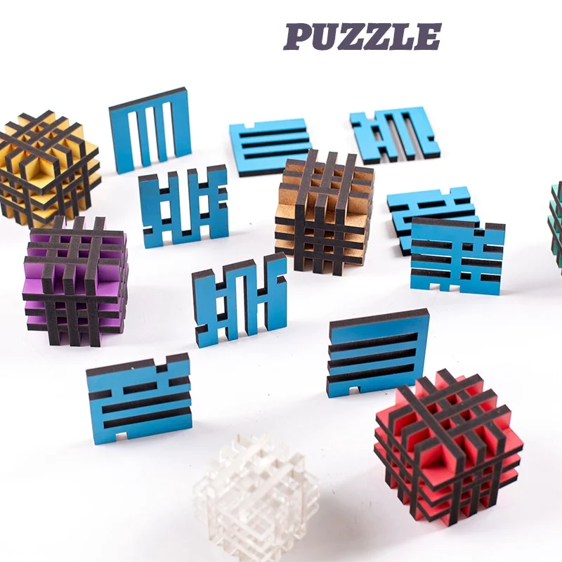 

Пазл с высокой степенью сложности, деревянный пазл, супер сложный пазл с заусенцами, головоломки с мозгом, уровень 10 сложностей, детские раз...