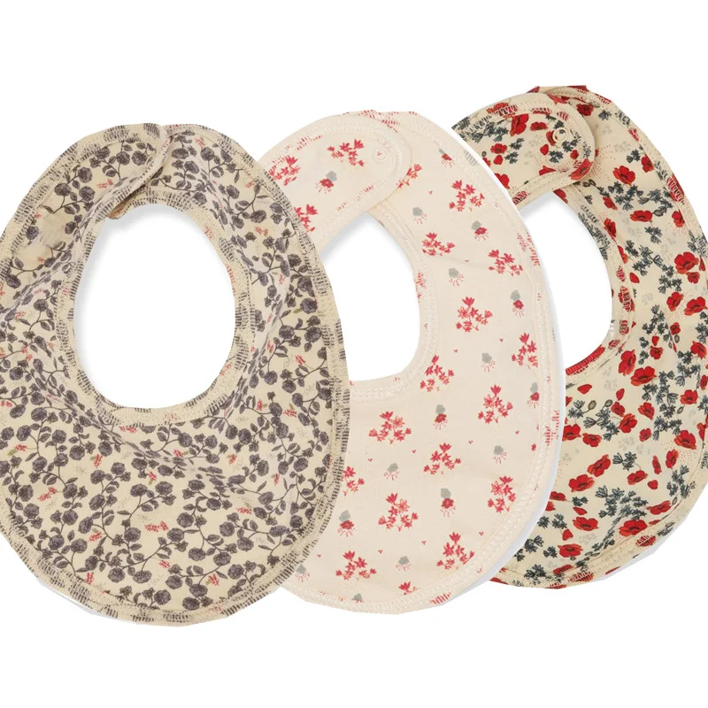 

Детские слюнявчики с цветочным принтом, одежда для кормления новорожденных, хлопковый фартук для мальчиков и девочек, нагрудник-слюнявчик, ...