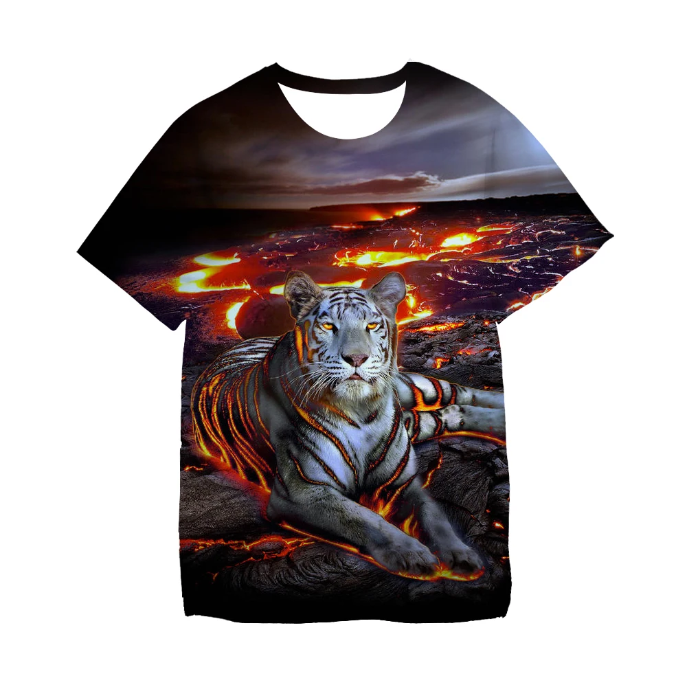 

Tiger 3D T Shirt Kids Clothes Children Summer Fashion Short Sleeve Printed Animal T-Shirt Boys Cool Tops Girl Tees Kids Clothing