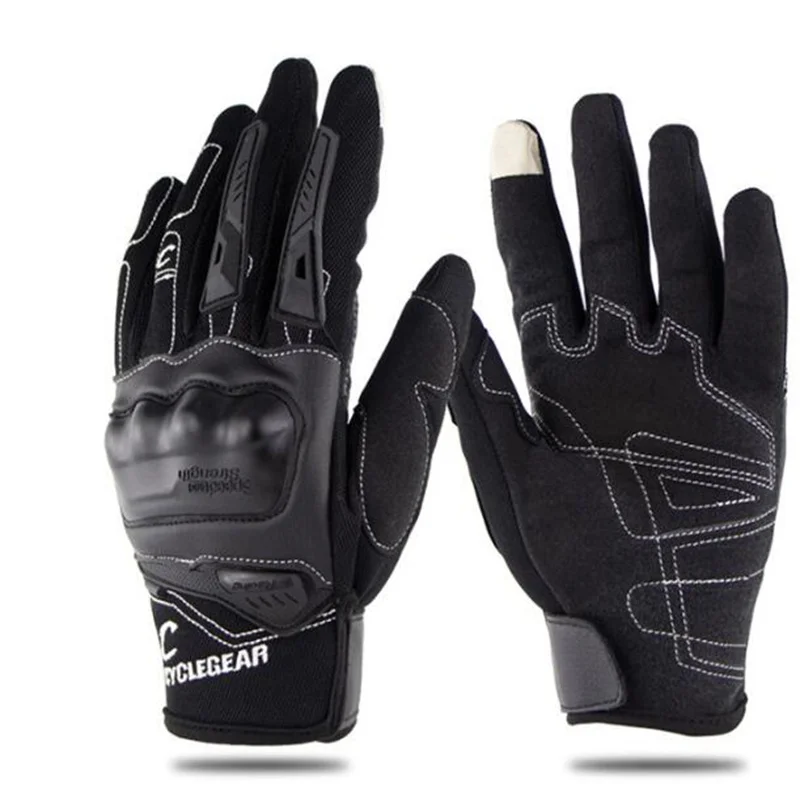 

Motorcycle Gloves Men Guantes Moto Touch Screen Motorbike Motocross Full Finger Gloves Tactical Biker Riding Moto Gloves Black