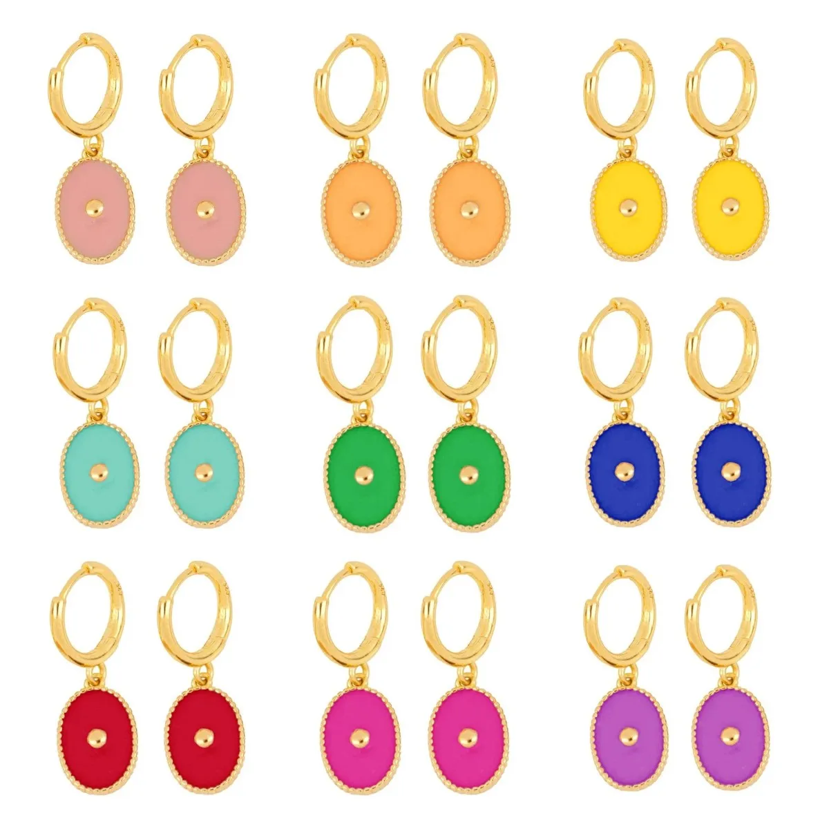 

Multiple Hangs Colorful Enamel Drop Earrings for Women Piercing Earrings Dripping Oil Pendant Hoop Earring Party Fancy Jewerlry