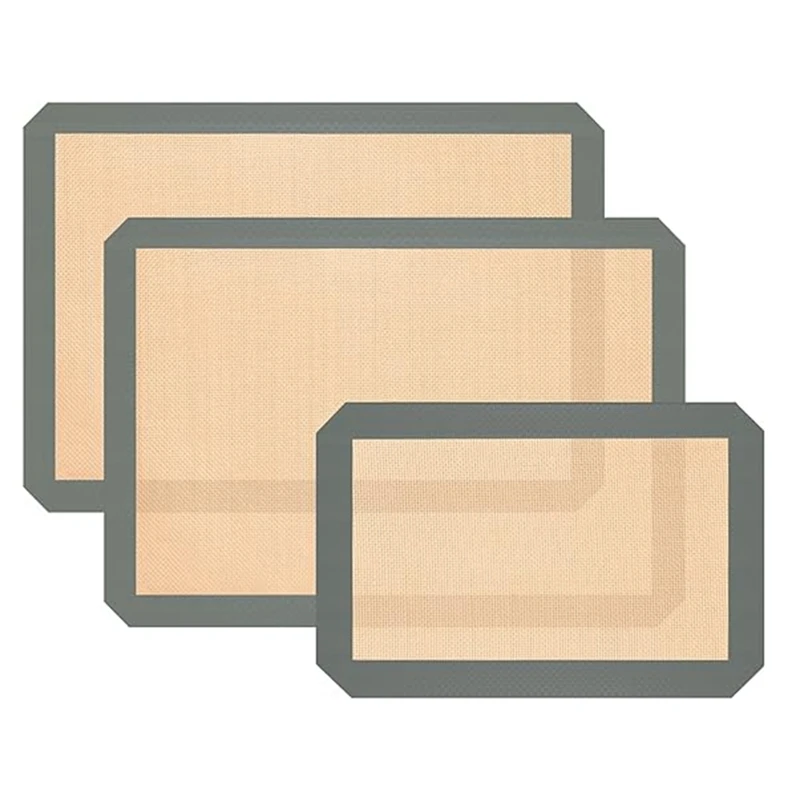 

3 шт./упаковка, антипригарные силиконовые коврики для выпечки