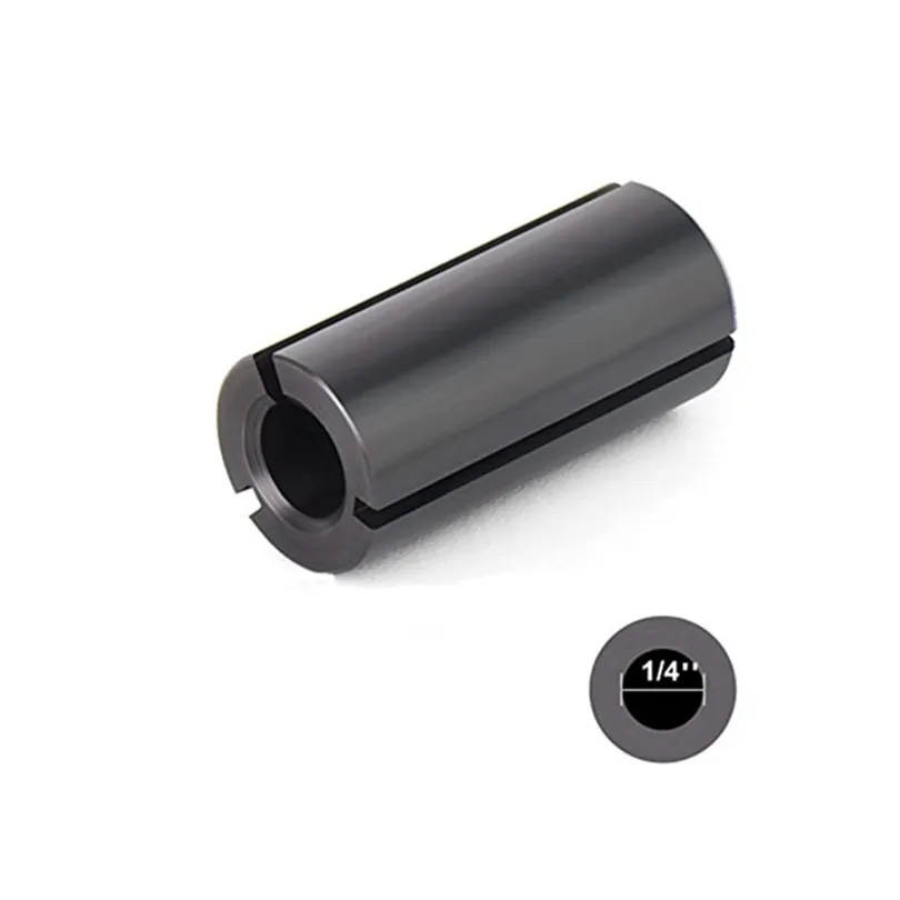 

1 шт. 1/2 до 1/4 дюймов Черный A3 углеродный адаптер цанги для деревообрабатывающего фрезерного инструмента