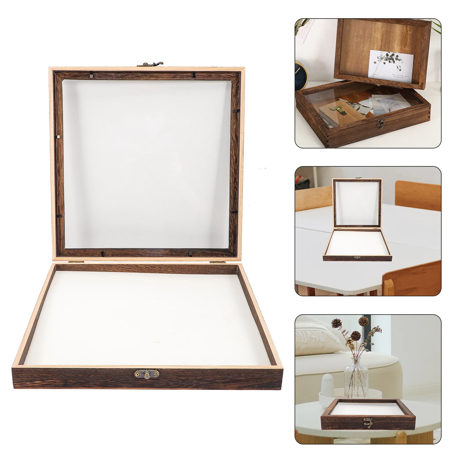 

Box Case Shadow Display Jewelry Frame Insecta Wooden Specimen Storage Collecting Decorative Mirrors Wall Photo Wood Supplies