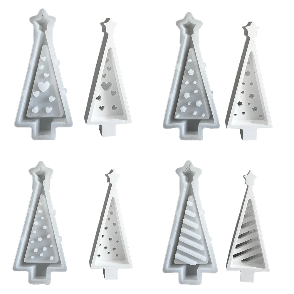Рождественская елка силиконовая для формы светодиодный подсвечник литье форм
