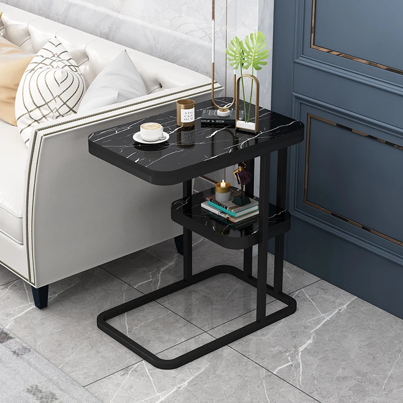 

Rectangle Sofa Side Table Books Black Aesthetic Sedentary Table Minimalist Coffee Mueble Recibidor De Entrada Balcony Furnlture