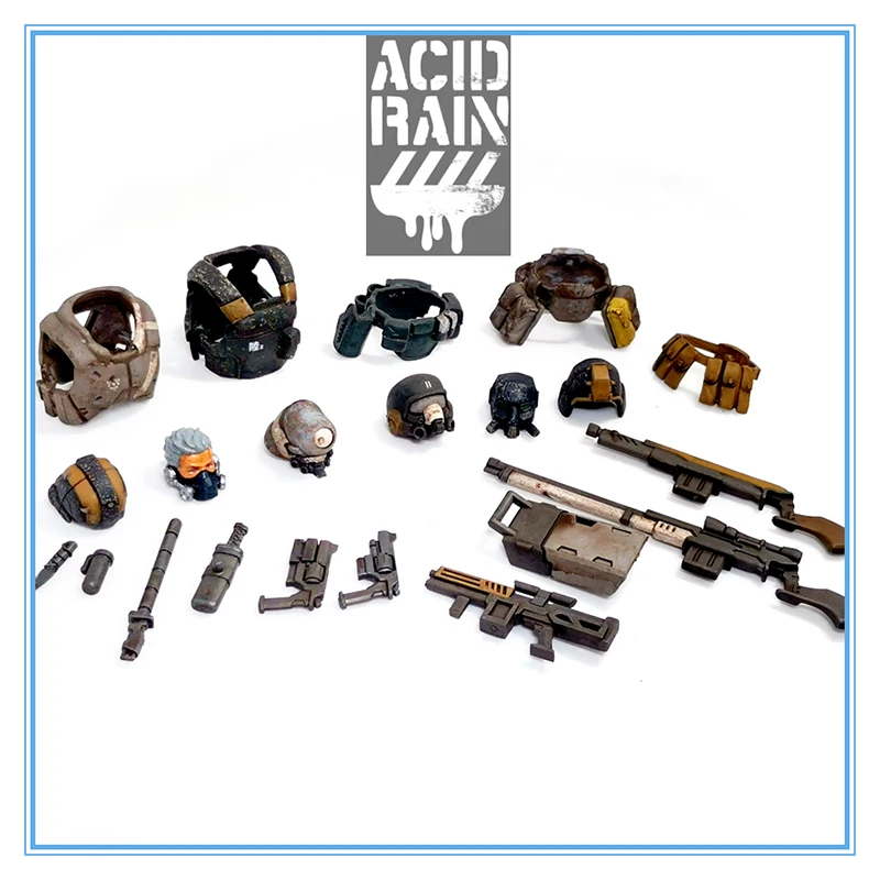 

Масштаб 1/18, солдат, кислота, дождь, война, своими руками, голова оружия, лепка, модель аксессуара для 3,75 дюймов, экшн-фигурка, Коллекционная мо...