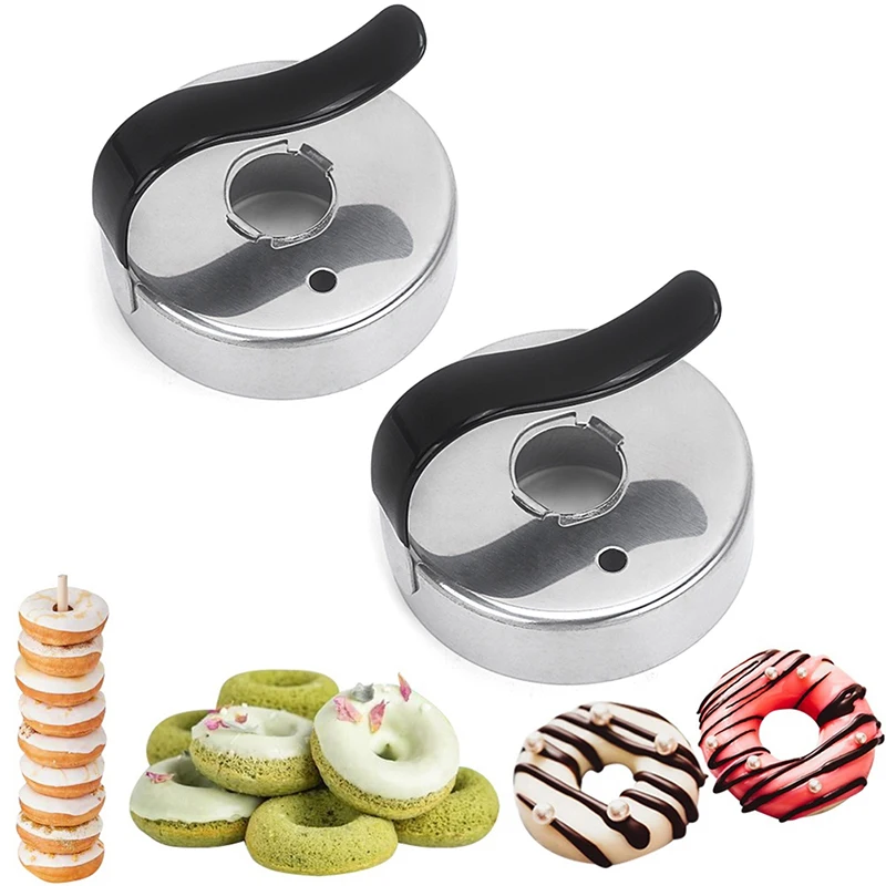 

1PC Stainless Steel Donut Mould Cake Mold Multifunctional Donut Ring Fondant Cookie Muffin MakerBaking Utensils With Handle