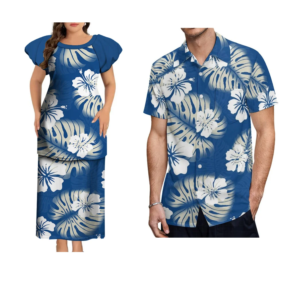 Повседневное женское длинное платье с круглым вырезом полинезийский этнический