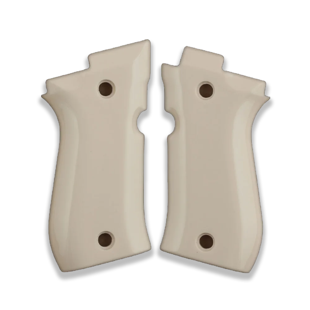 KSD Brand Beretta 81F, 81 FS, 84 F, 84 FS, 84 Cheetah Ivory Acrylic Compatible Grip