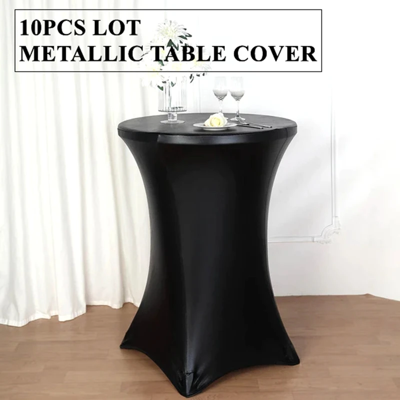 

10 шт./комплект, блестящие скатерти из спандекса и лайкры