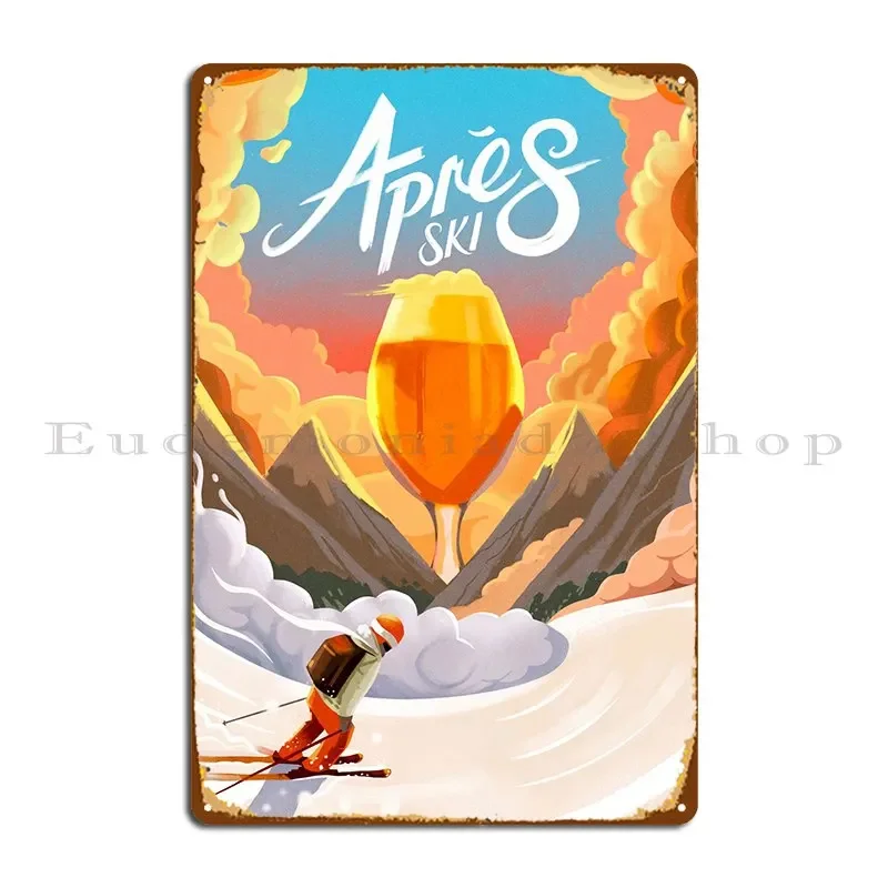 Металлические таблички Apres Ski на заказ для вечеринки декор стен кинотеатра