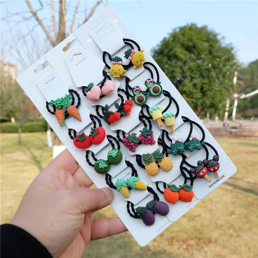 Детские резинки для волос с мультяшными животными головной убор принцессы бант