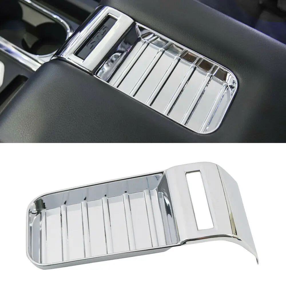 

ABS Chrome Interior Central Armrest Box Cover Trim For Toyota Tundra 2014-2021