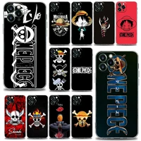 one piece naruto dragon ball logo clear phone case for iphone 11 12 13 pro max 7 8 se xr xs max 5 5s 6 6s plus silicone bandai
