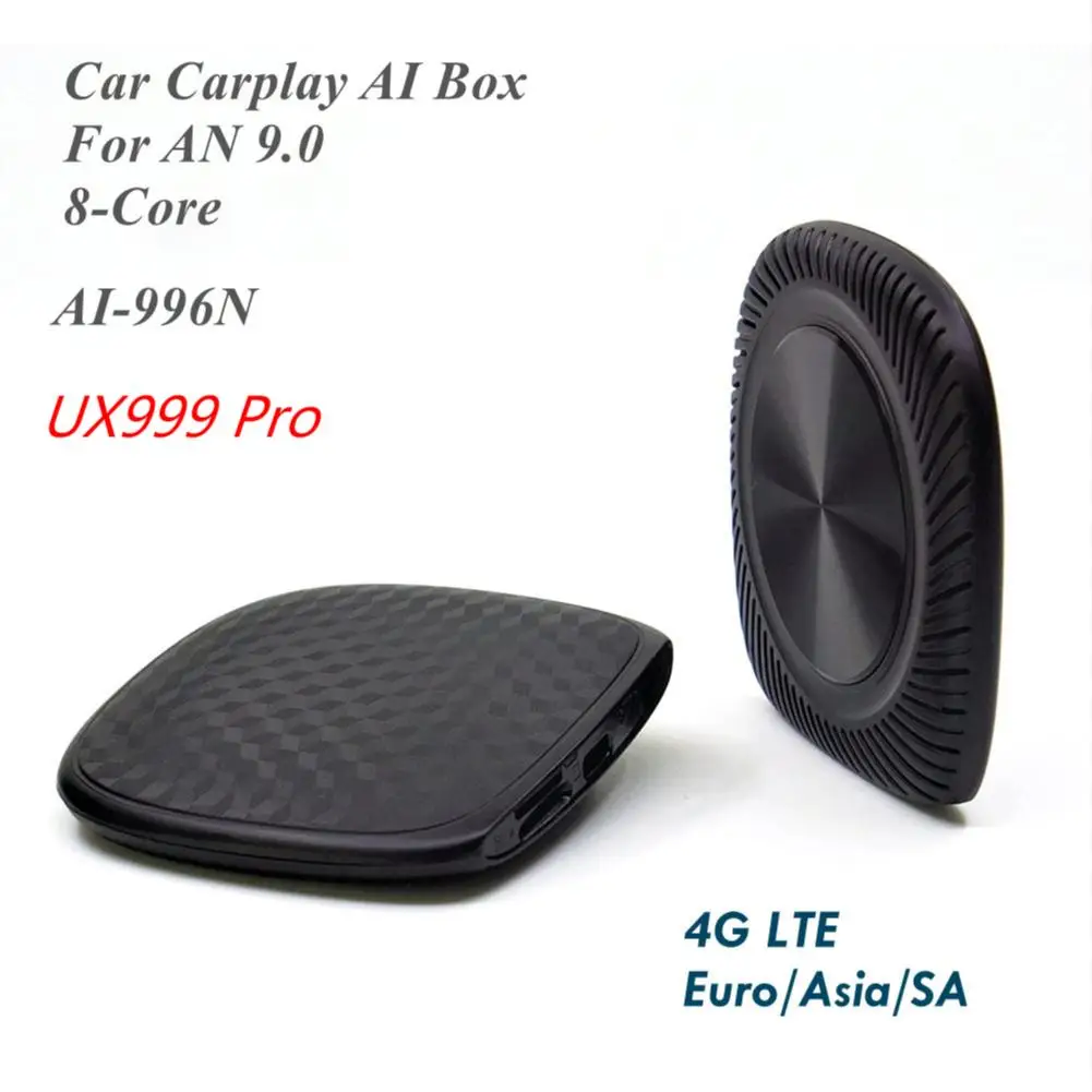 

UX999 Pro Carplay Ai Box Mini Android Box Applepie Wireless Android 9.0 4GB+64GB 8 Core Car Multimedia Play AI-996N