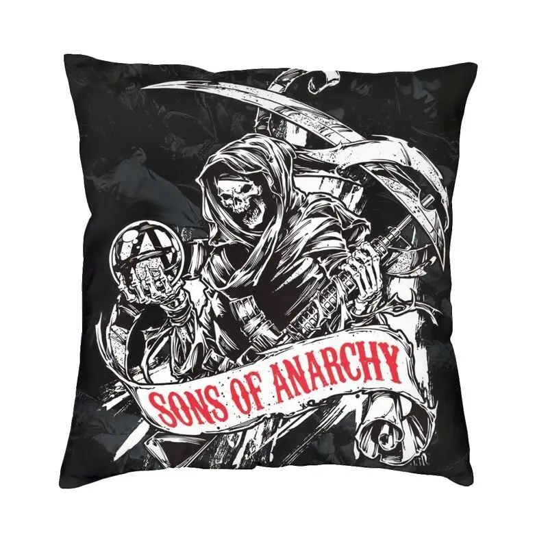

Наволочка с изображением сериала «Сыновья Анархии», квадратная декоративная подушка с 3D принтом SOA для автомобиля