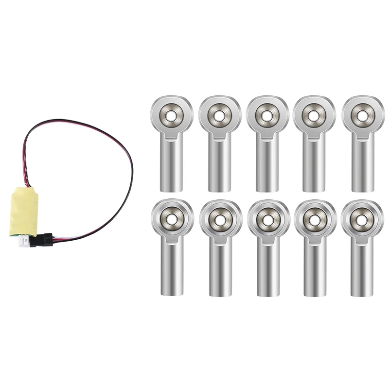 

1X Winch CH3 Control Line Panel For 1/10 Axial SCX10 Traxxas & 10Pcs M4 Metal Tie Push Link Rod End Joint Ball Head