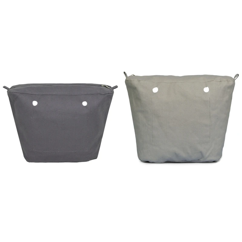 

Водонепроницаемый однотонный холщовый вкладыш, внутренняя подкладка, карман на молнии для Obag O Bag светильник-серый и темно-серый, 2 шт.