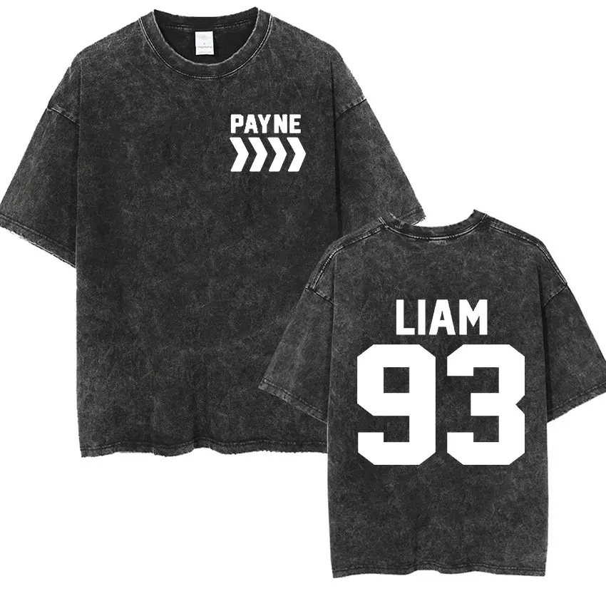Liam Payne This Not The End Tour 2024 Mark T Shirts Men's Hip Hop Vintage Washed Oversized T-shirt Y2k Man Gothic Clothing Tees