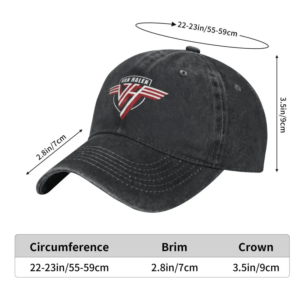 NEW Van Halen Hats Hip Hop Hat Cotton Baseball Cap Custom Regulowana czapka typu Trucker dla mężczyzn i kobiet