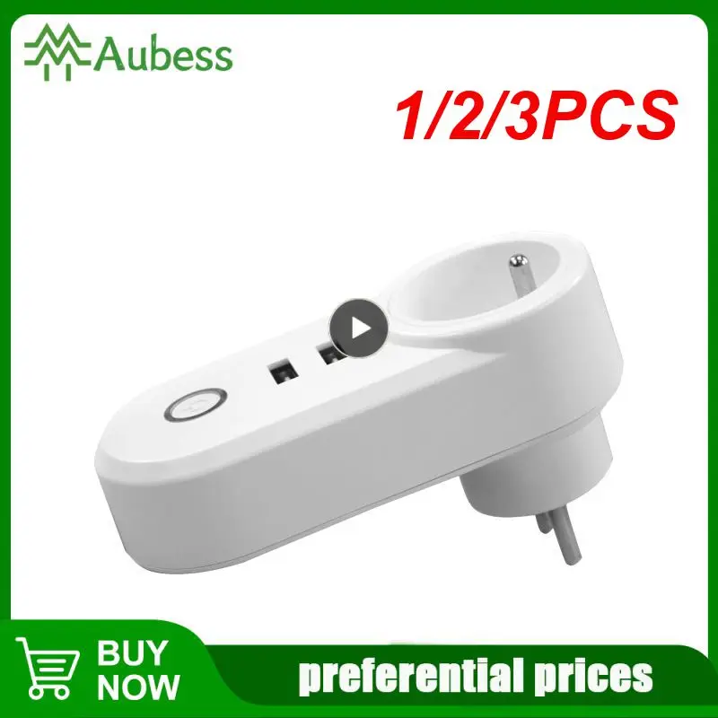 

1/2/3PCS Woolley Wifi Smart Plug with USB Charging EU UK US Wireless Outlet Dual USB Plug Timer Remote Control for Smart Home