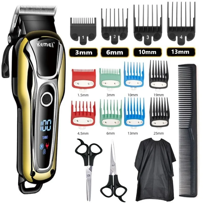 Электрическая машинка для стрижки волос Kemei профессиональная Мужская