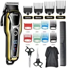 Электрическая машинка для стрижки волос Kemei, профессиональная Мужская машинка для стрижки волос, Беспроводная Машинка для стрижки светодиодный ным дисплеем, Беспроводная Машинка для стрижки волос 1990