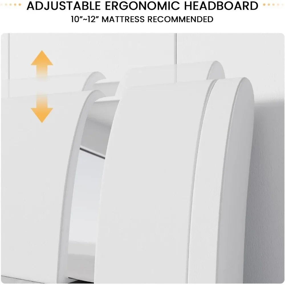 Полноразмерный каркас кровати Twin White Роскошный комплект мебели для спальни