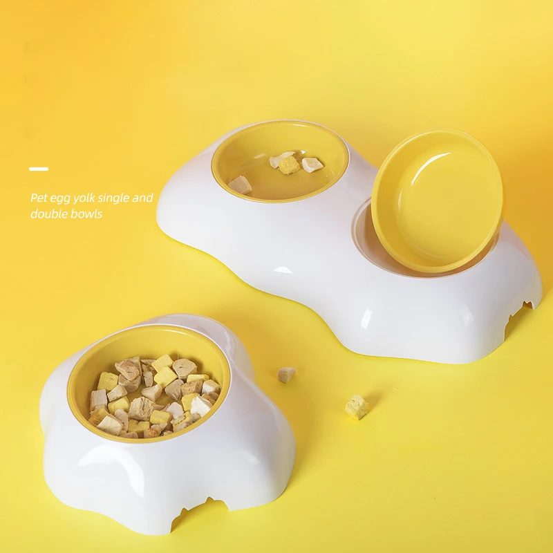 

Egg Yolk Pet Bowl Drinking Bowl Plastic Knock-proof Dog and Cat Food Bowls Dish Plate Pet Tableware Pet Supplies Dropshipping