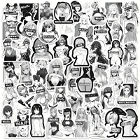 102550pcs black and white sexy girl graffiti sticker water cup skateboard helmet motorcycle luggage laptop sticker wholesale