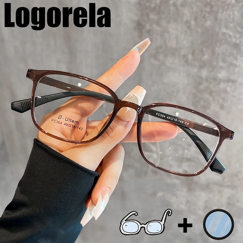 Фото Logorela F304R женские оптические очки по рецепту, фотохромные очки с защитой от синего света, прогрессивные очки для близорукости и дальнозоркости №1