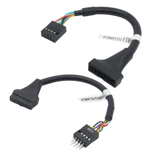 Effective USB Adapter Motherboard Adapter Cable 20Pin male to 9Pin Female