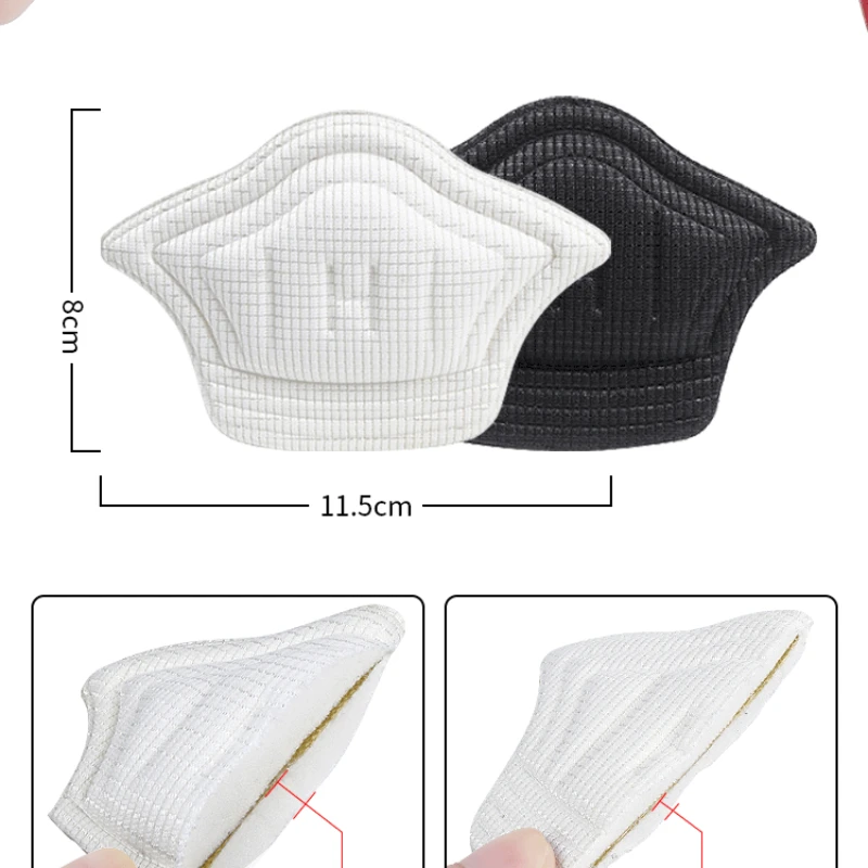2pcs Insoles for Shoes Patch Heel Pads for Sport Shoes Adjustable Size Antiwear Feet Pad Insole Heel Protector Back Sticker