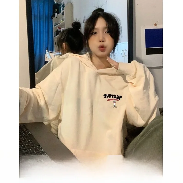 Осень-зима 2024 новая утолщенная бархатная беспроводная толстовка с капюшоном Silver