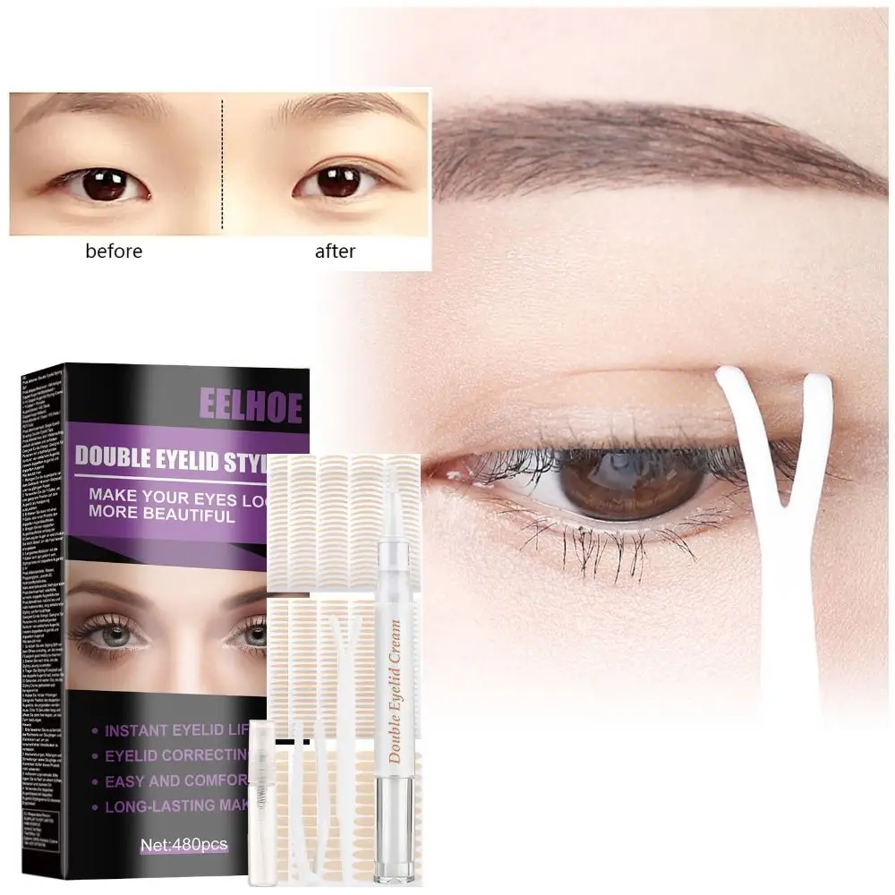 

1 Set Of Double Eyelid Sticker Set Transparent Self-Adhesive Double Eye Tape Eye Lifting Double Eyelid Patch