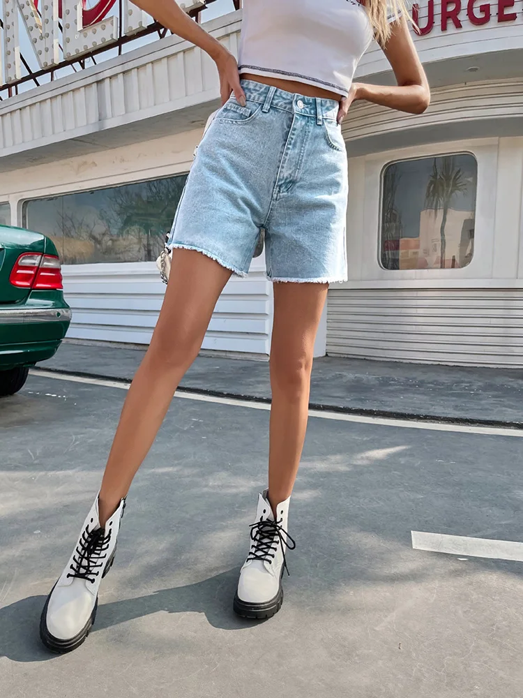 Summer Cotton Denim Shorts Women 2022 