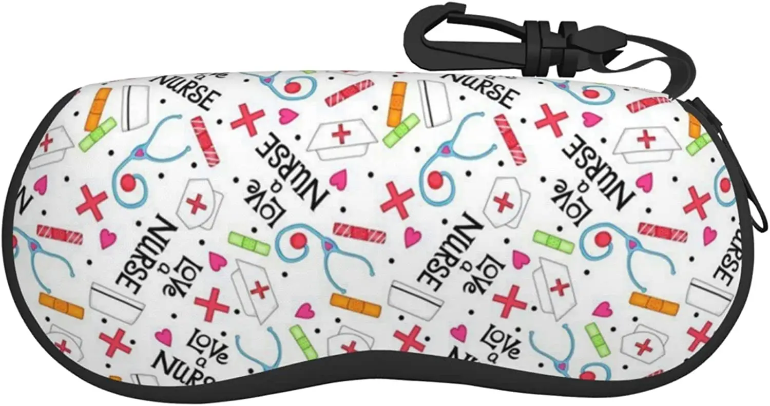 

Солнцезащитные очки Love A медсестры, мягкие зеркальные очки на молнии, зеркальный защитный держатель с зажимом для ремня