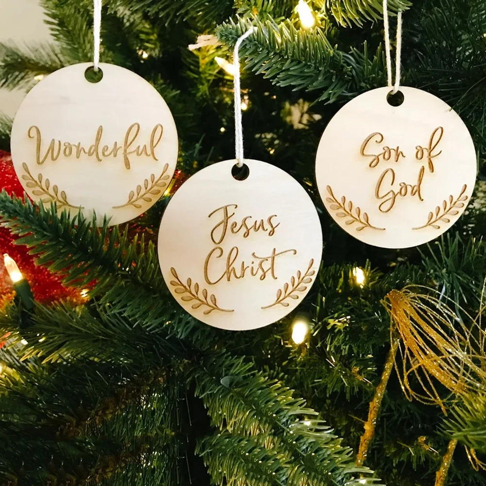 

Простой деревянный кулон с Иисусом, отличное качество изготовления, Рождественский Декор, праздничные принадлежности